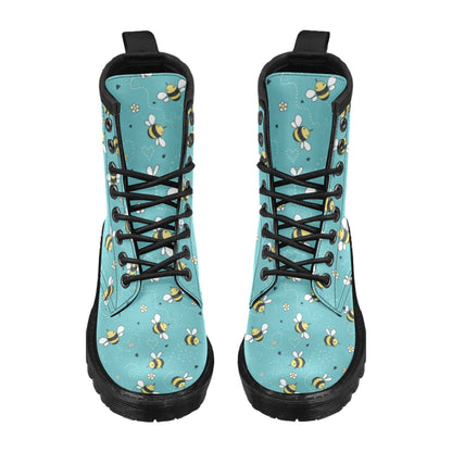 Bee Pattern Print Design BEE02 Women's Boots