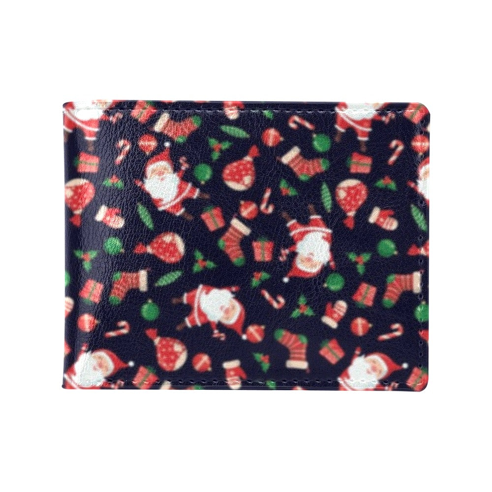 Santa Christmas Themed Print Design LKS304 Men's ID Card Wallet