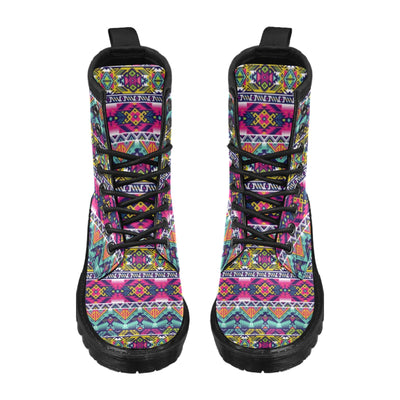 Indian Navajo Color Themed Design Print Women's Boots