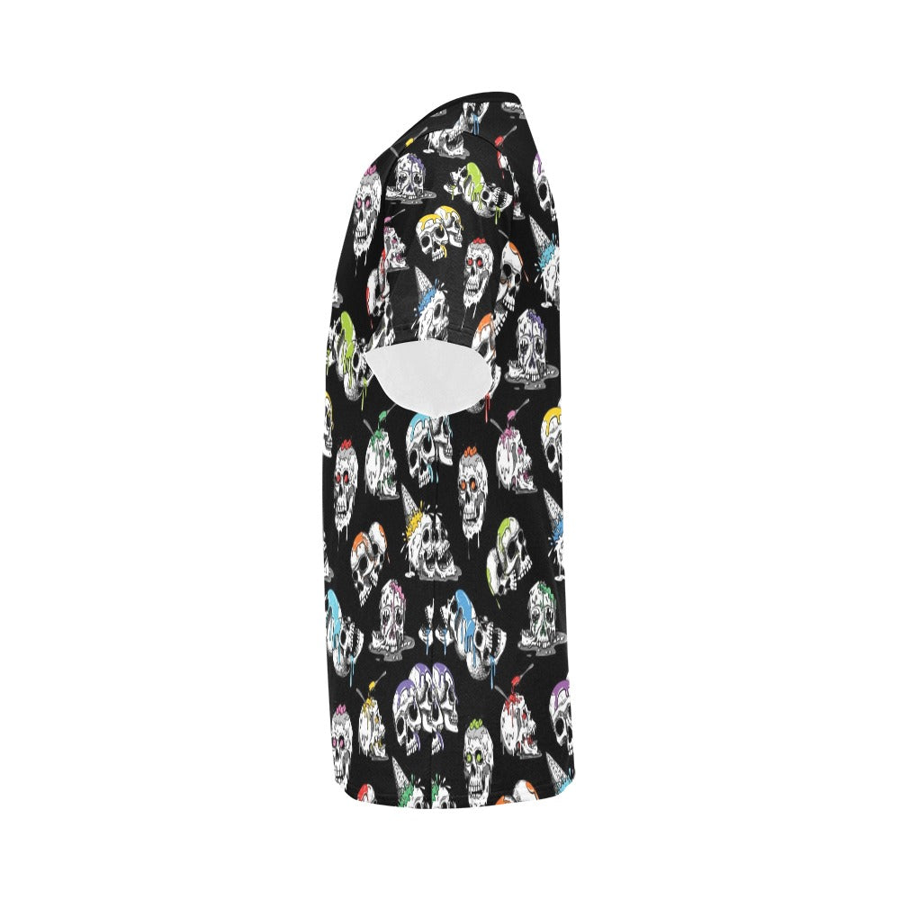 Skull Print Design LKS3013 Men's All Over Print T-shirt