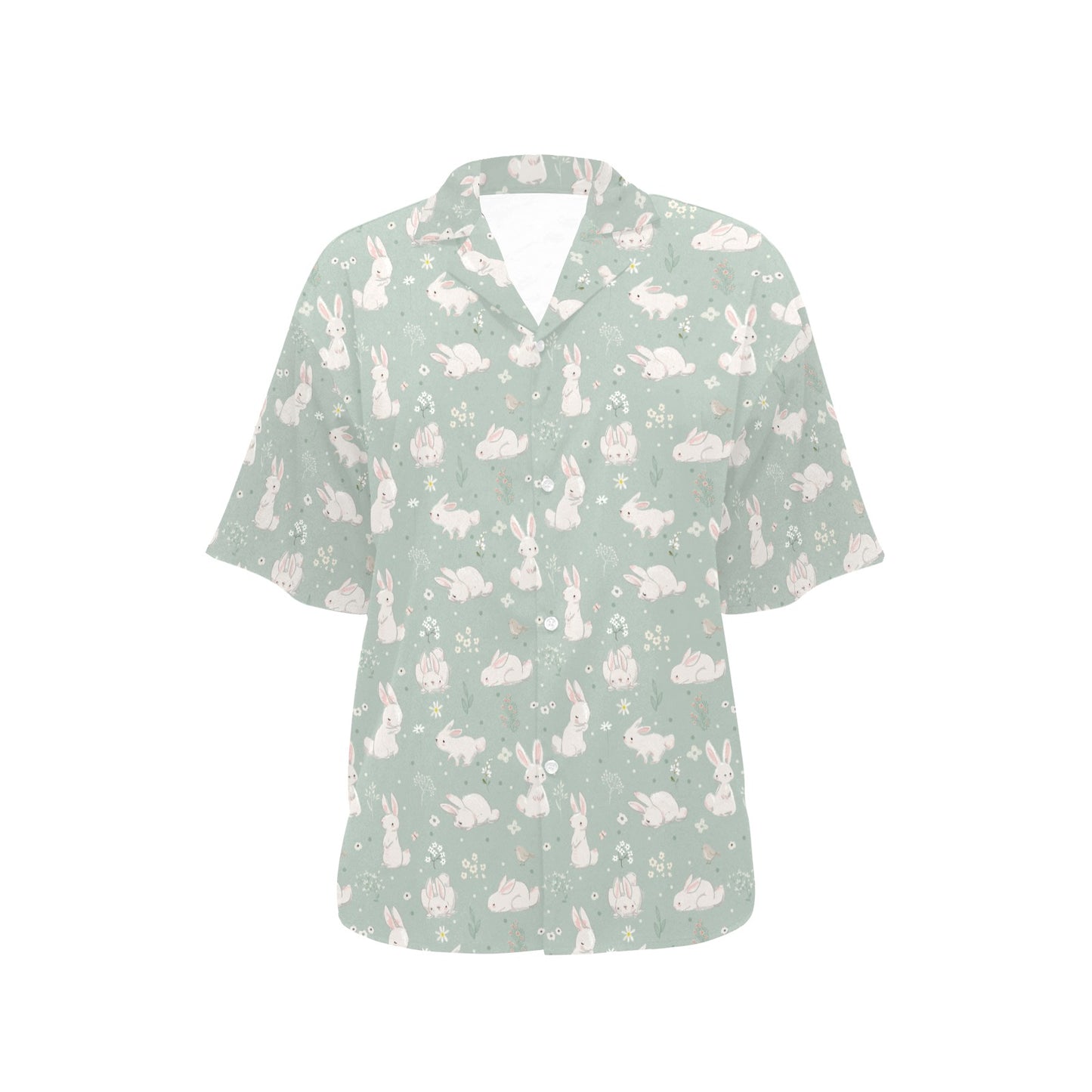Bunny Pattern Print Design 03 Women's Hawaiian Shirt