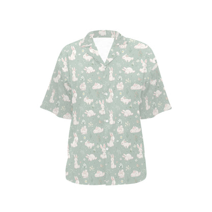 Bunny Pattern Print Design 03 Women's Hawaiian Shirt