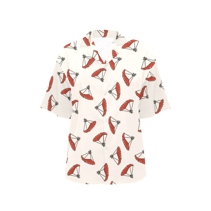 Skydiver Print Design LKS302 Women's Hawaiian Shirt