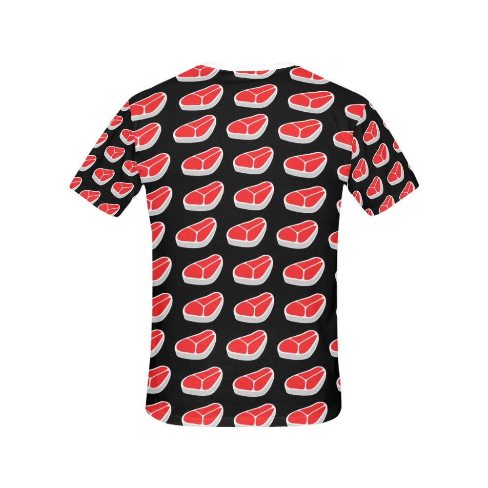 Steak Print Design LKS303 Women's  T-shirt