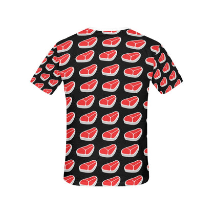Steak Print Design LKS303 Women's  T-shirt