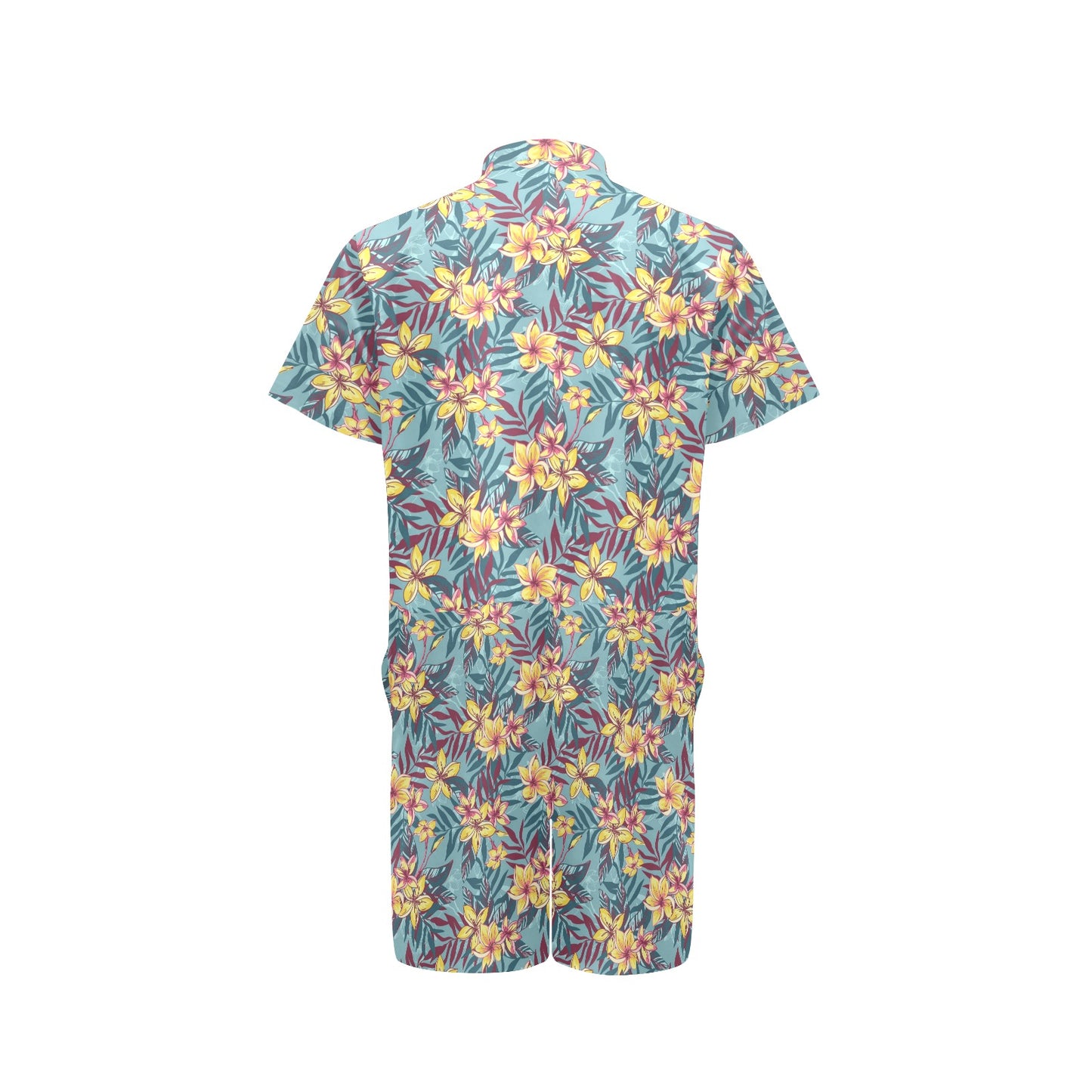 Summer Floral Print Design LKS304 Men's Romper