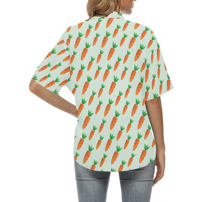 Carrot Pattern Print Design 05 Women's Hawaiian Shirt