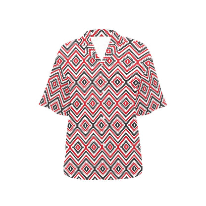 Native American Themed Tribal Print Women's Hawaiian Shirt