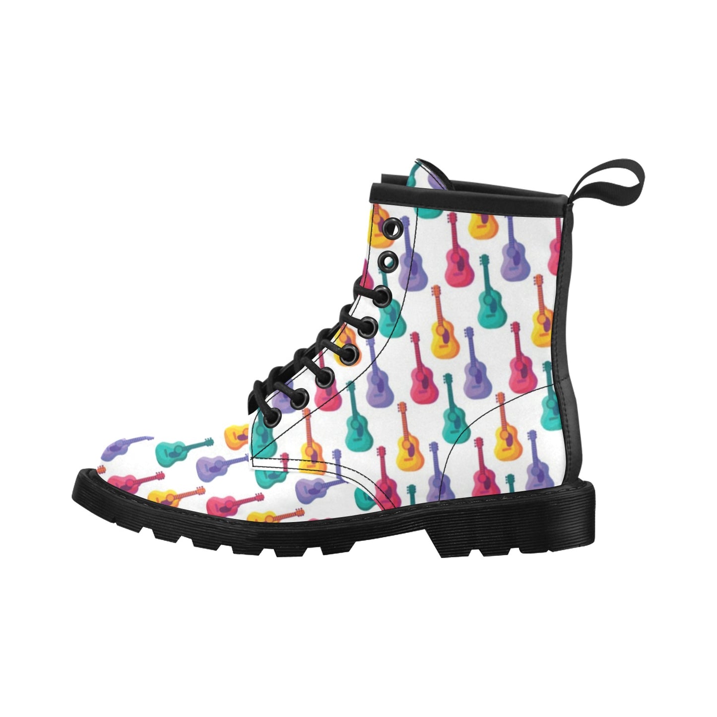 Acoustic Guitar Print Design LKS406 Women's Boots
