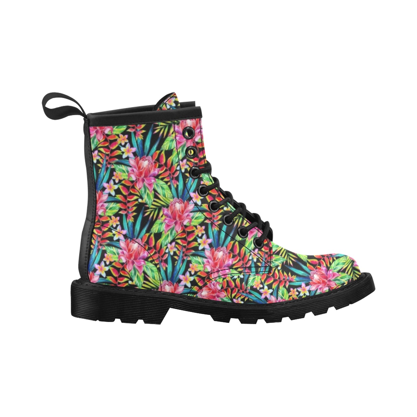 Heliconia Pattern Print Design HL02 Women's Boots