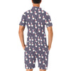 Llama with Candy Cane Themed Print Men's Romper