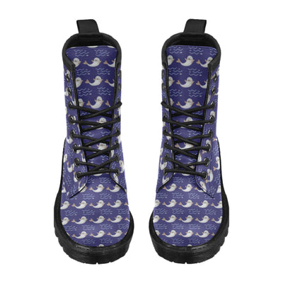 Sea Lion Print Design LKS404 Women's Boots