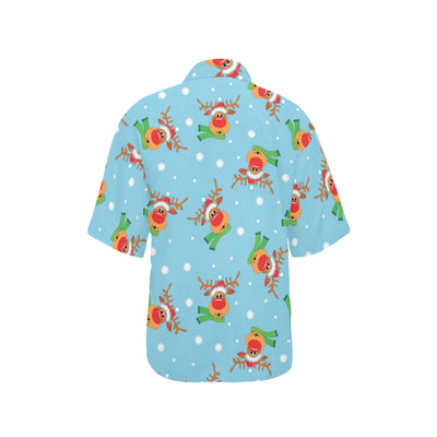 Reindeer cute Pattern Print Design 02 Women's Hawaiian Shirt
