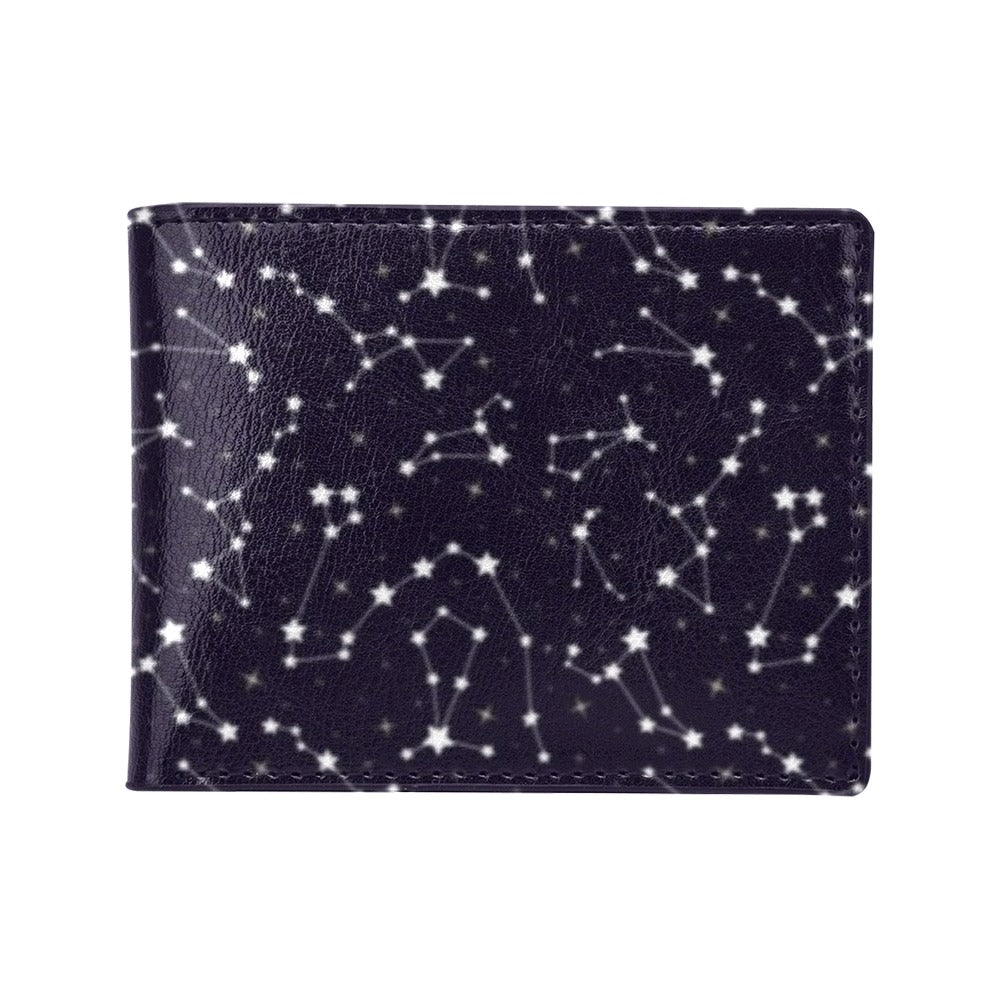 Zodiac Star Pattern Design Print Men's ID Card Wallet