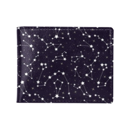 Zodiac Star Pattern Design Print Men's ID Card Wallet
