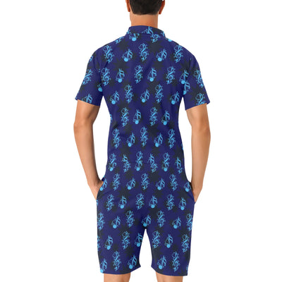 Music note Pattern Print Design A04 Men's Romper