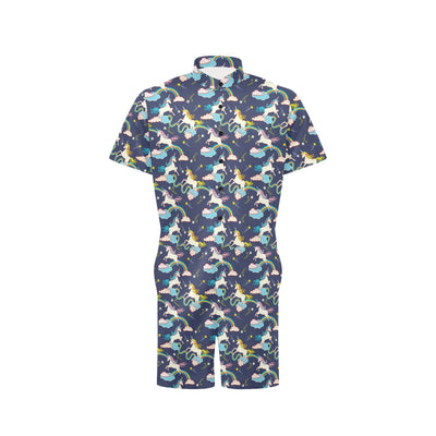 Unicorn Print Design LKS304 Men's Romper