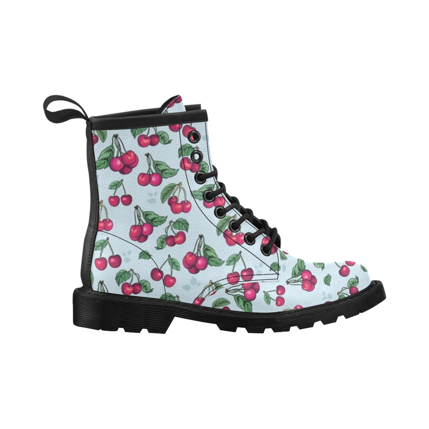 Cherry Pattern Print Design CH01 Women's Boots