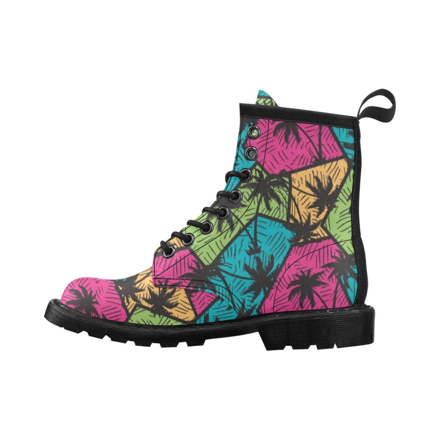 Palm Tree Pattern Print Design PT09 Women's Boots