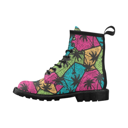 Palm Tree Pattern Print Design PT09 Women's Boots