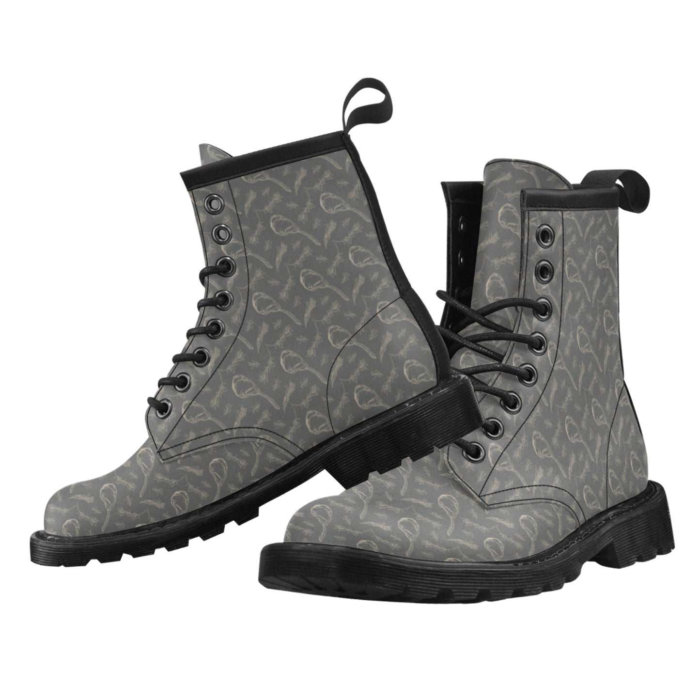 Steak Print Design LKS302 Women's Boots