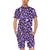 Cheetah Purple Neon Print Pattern Men's Romper