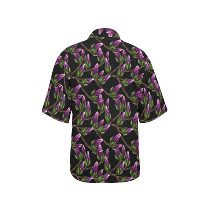 Magnolia Pattern Print Design MAG010 Women's Hawaiian Shirt