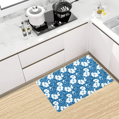 Hibiscus Pattern Print Design HB03 Kitchen Mat