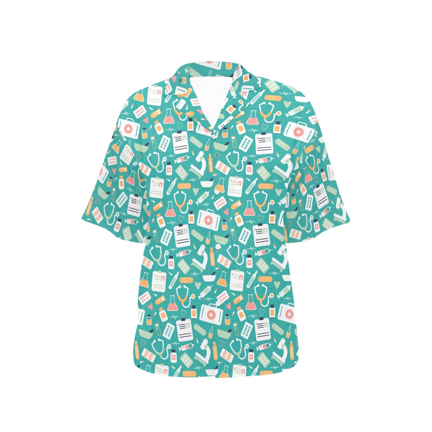 Medical Pattern Print Design 03 Women's Hawaiian Shirt