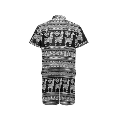 Llama Aztec Style Pattern Print Design 01 Men's Romper