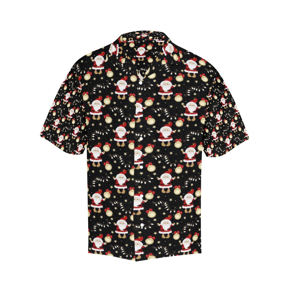 Santa Christmas Themed Print Design LKS307 Men's Hawaiian Shirt