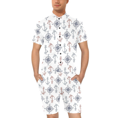 Anchor Pattern Print Design 06 Men's Romper