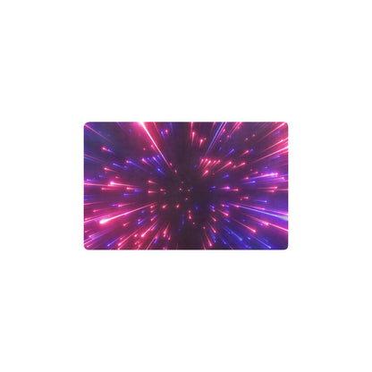 Celestial Purple Blue Neon Speed Light Kitchen Mat