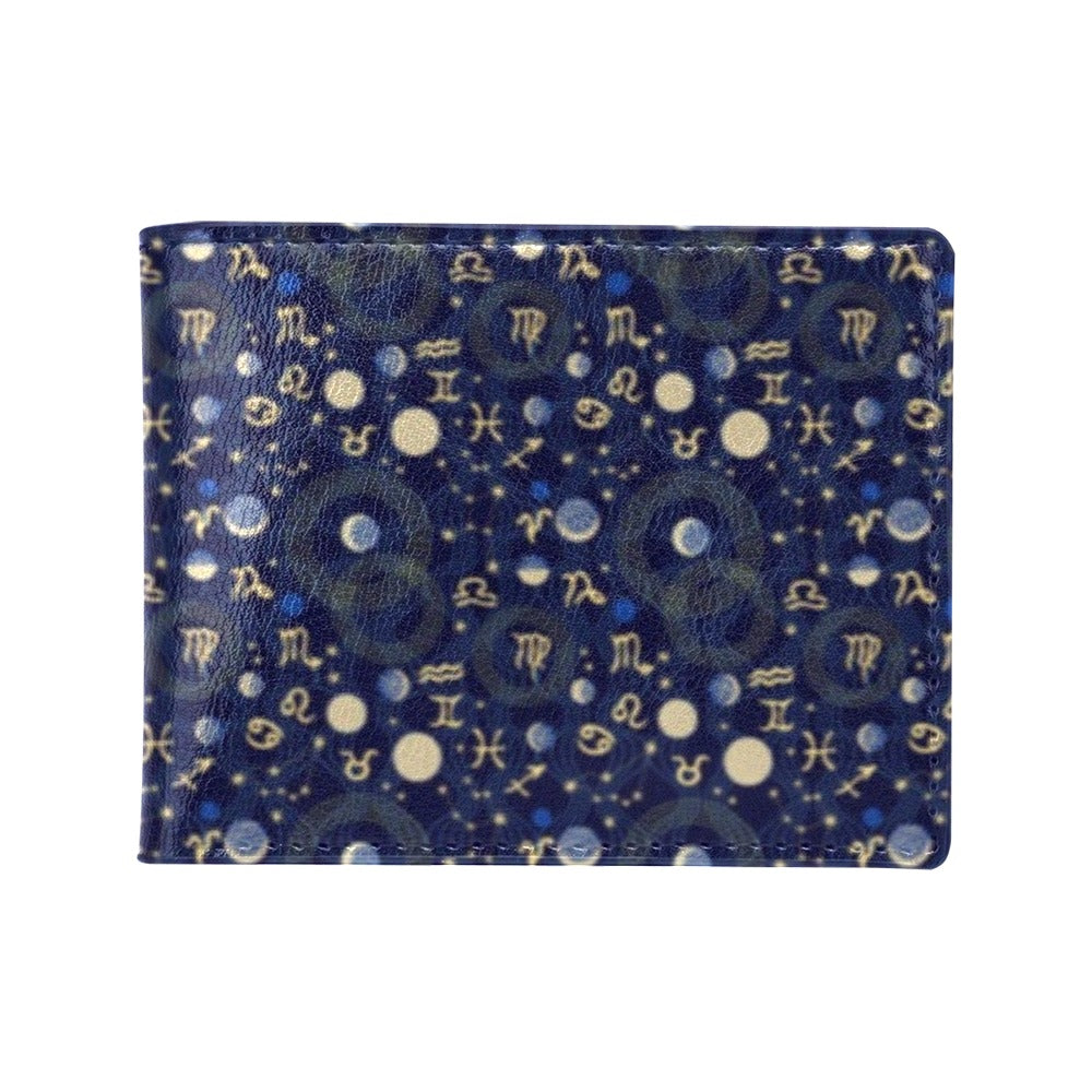 ZodiacThemed Design Print Men's ID Card Wallet
