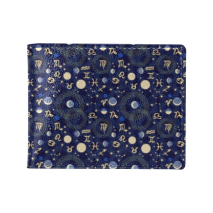 ZodiacThemed Design Print Men's ID Card Wallet