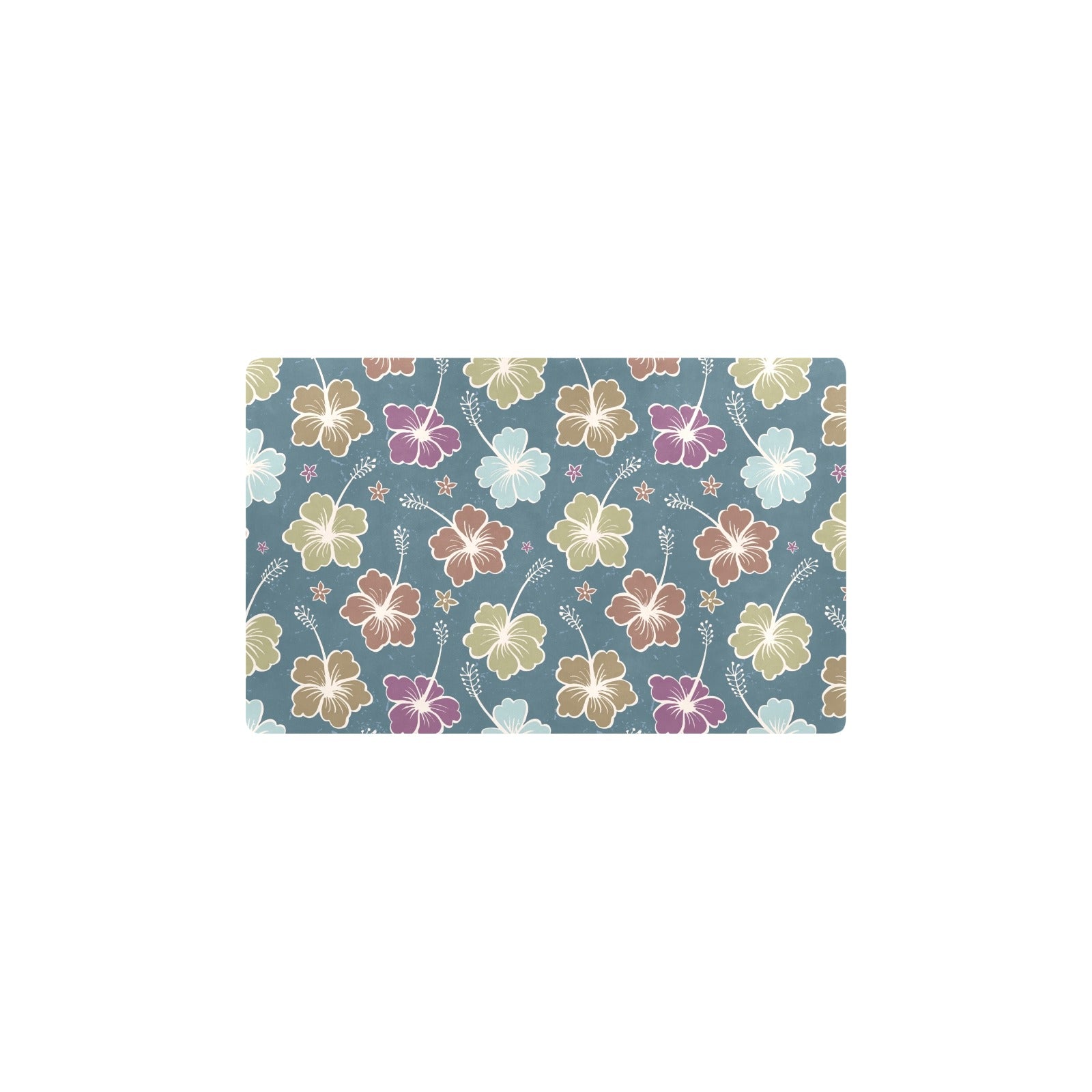 Hibiscus Pattern Print Design HB033 Kitchen Mat