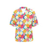 Daisy Pattern Print Design DS05 Women's Hawaiian Shirt