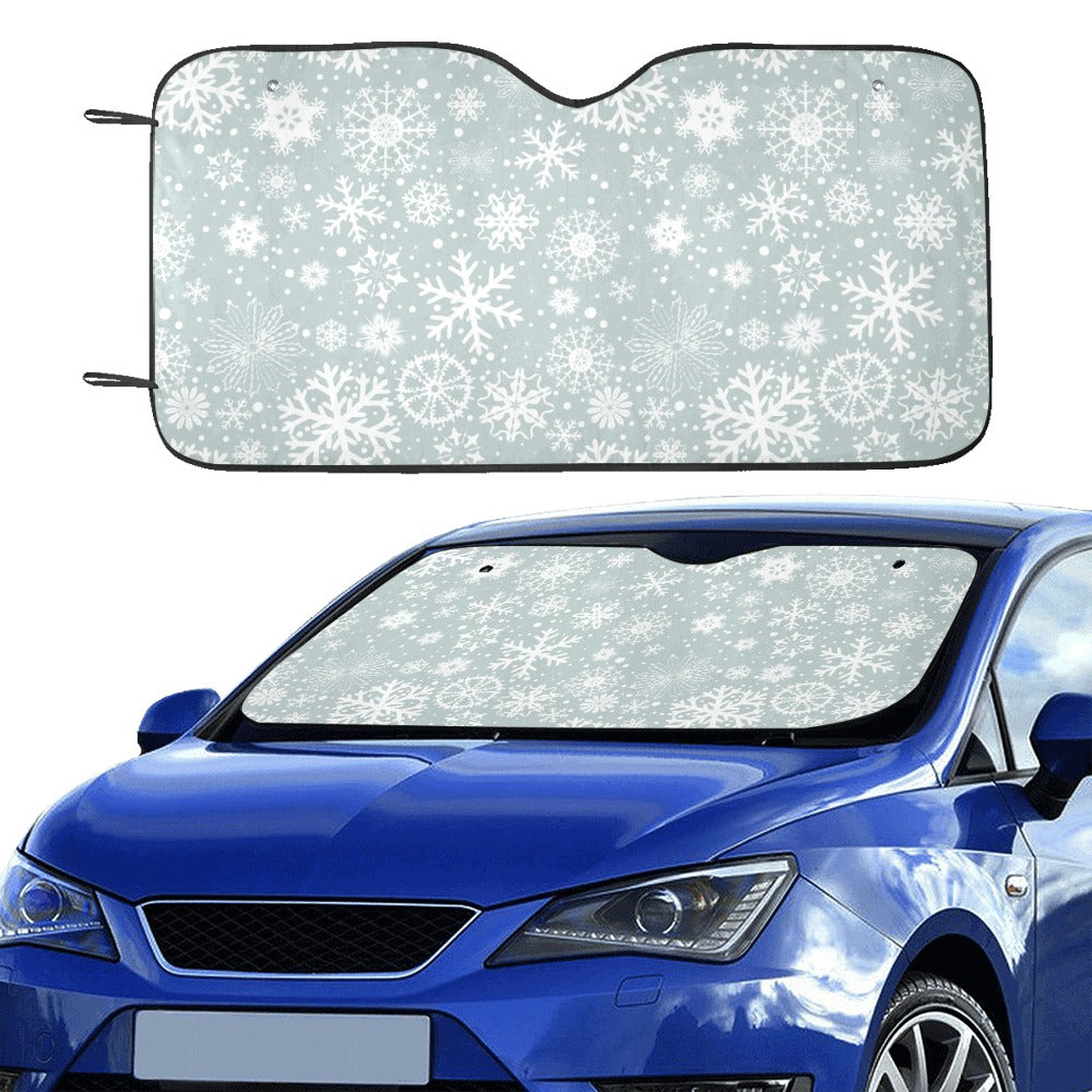 Snowflake Print Design LKS303 Car front Windshield Sun Shade