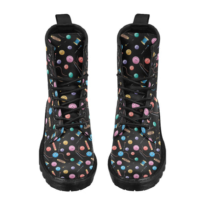 Sewing Print Design LKS309 Women's Boots
