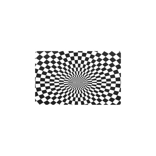 Checkered Flag Optical illusion Kitchen Mat