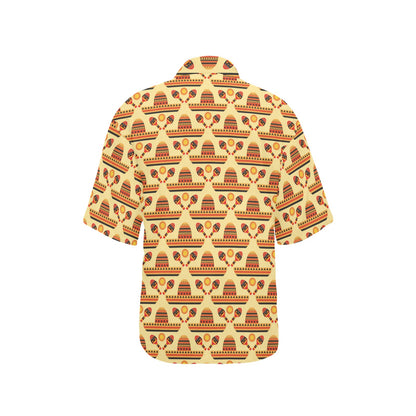 Maracas Print Design LKS403 Women's Hawaiian Shirt
