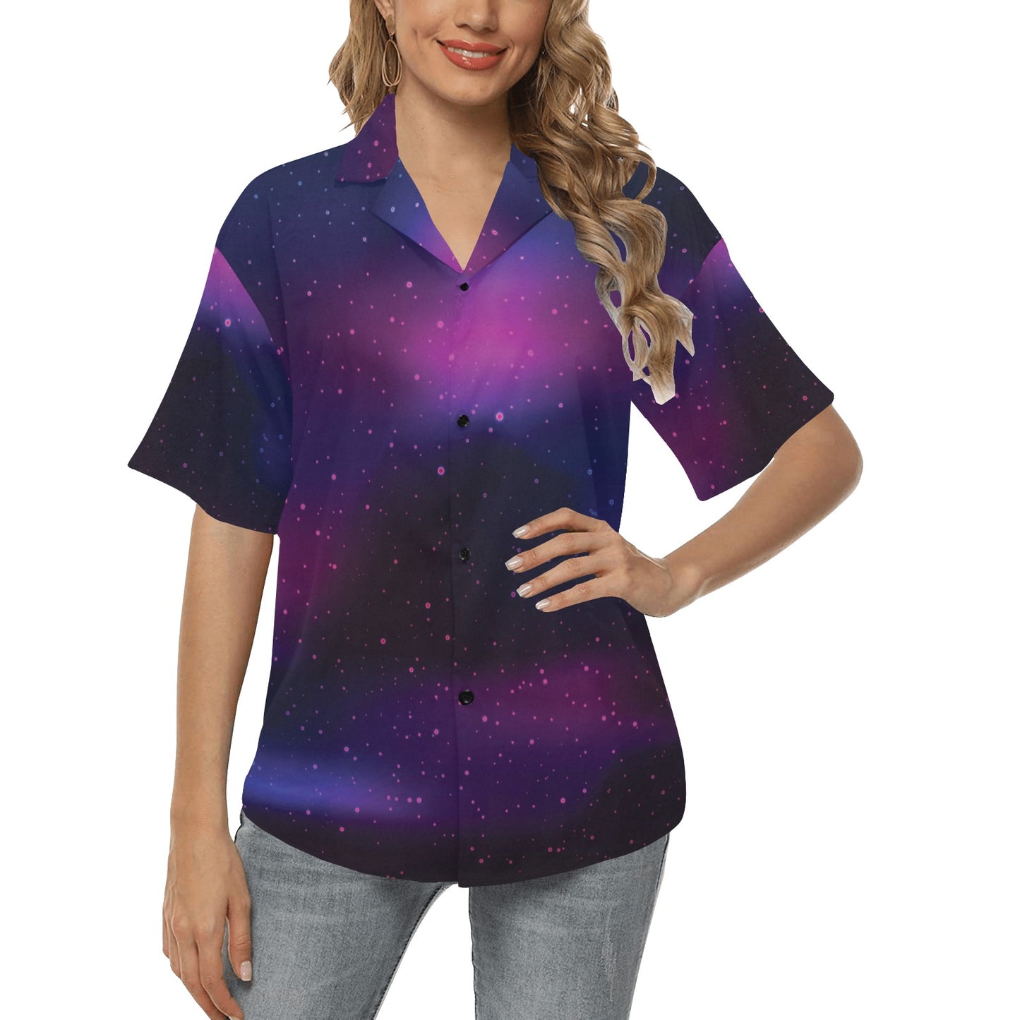 Night sky Pattern Print Design A04 Women's Hawaiian Shirt