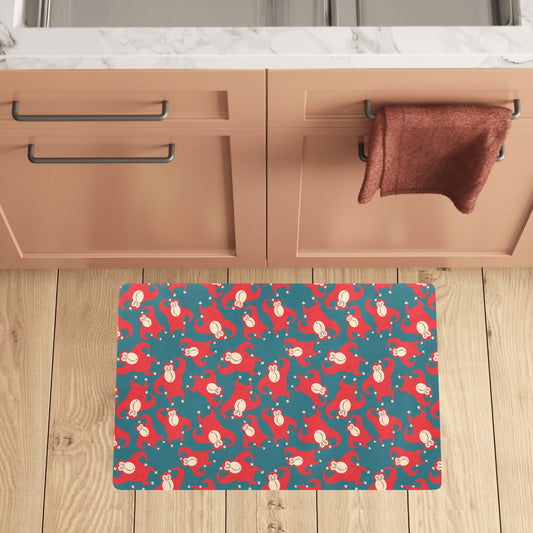 Chimpanzee Pattern Print Design 04 Kitchen Mat
