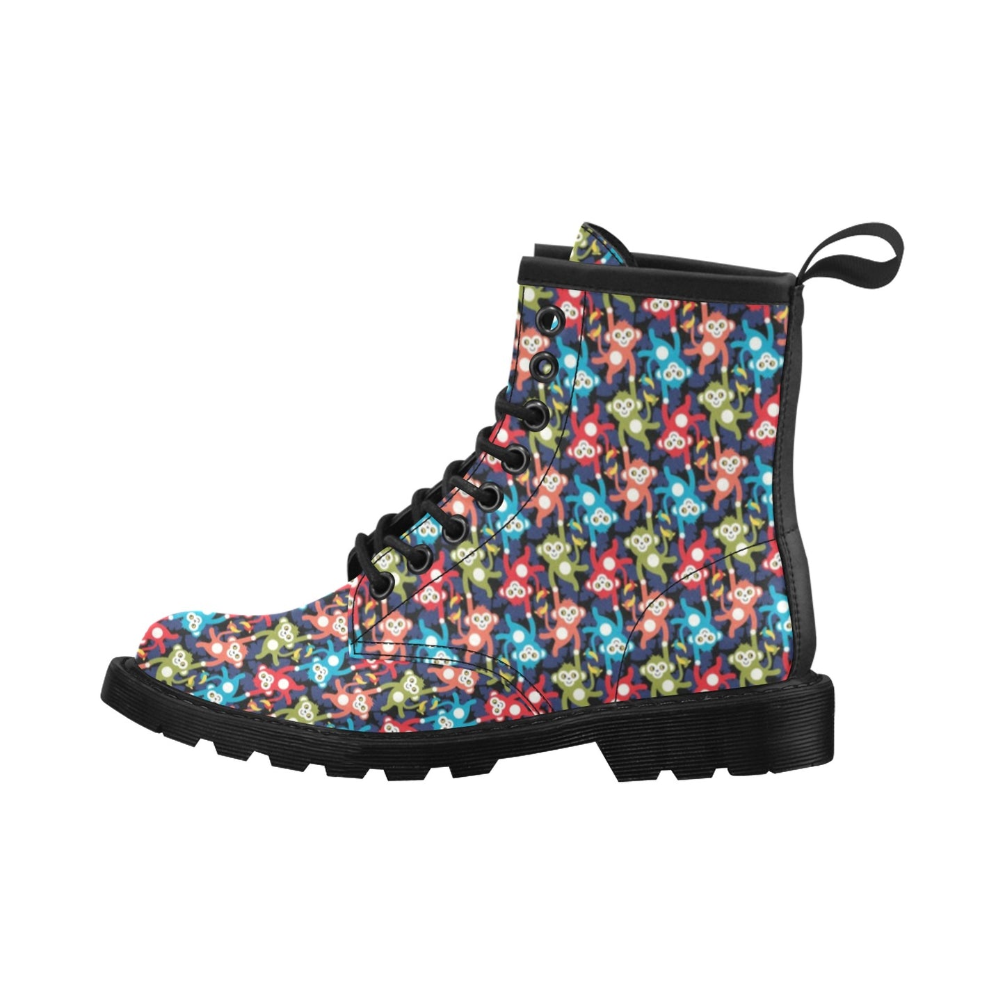 Monkey Colorful Design Themed Print Women's Boots