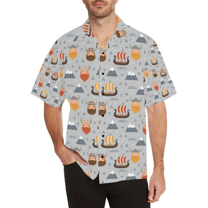 Vikings Print Design LKS307 Men's Hawaiian Shirt