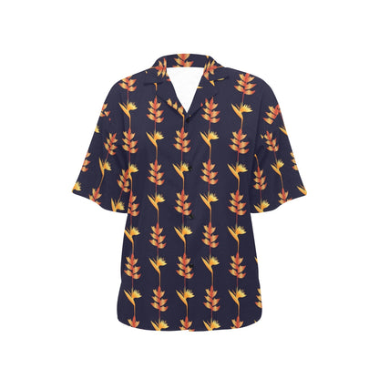 Heliconia Pattern Print Design HL06 Women's Hawaiian Shirt