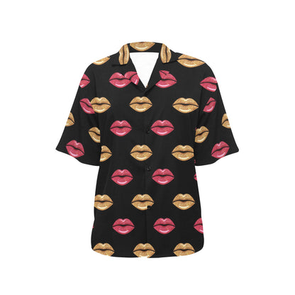 Lip Pattern Print Design 03 Women's Hawaiian Shirt