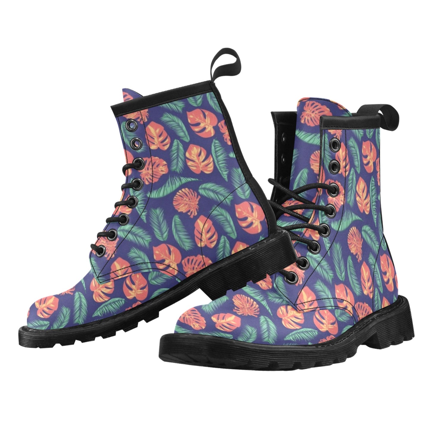 Palm Leaves Pattern Print Design PL011 Women's Boots