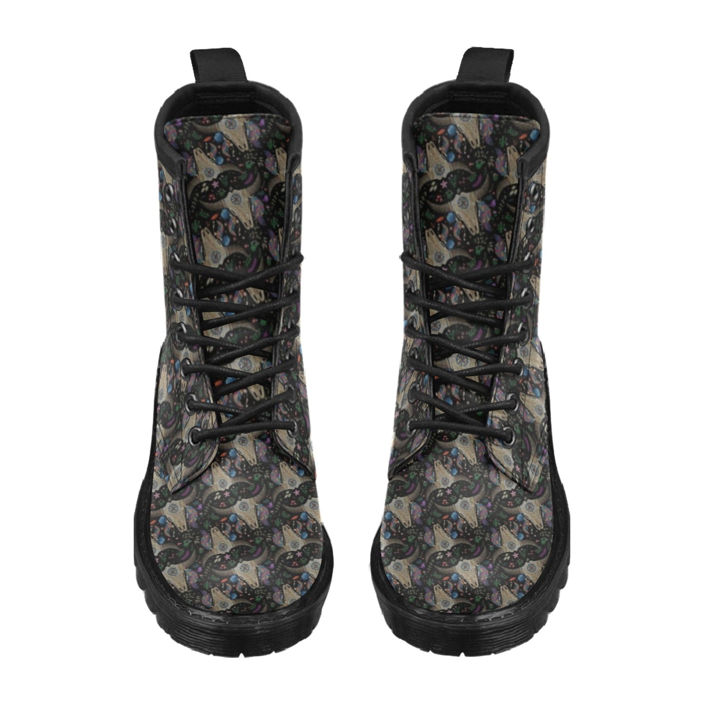 Buffalo Head Print Design LKS401 Women's Boots