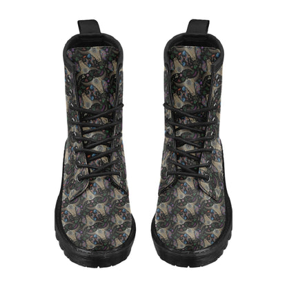 Buffalo Head Print Design LKS401 Women's Boots